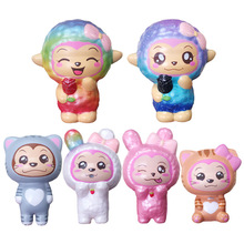 pu发泡慢回弹香味squishy仿真减压公仔猫咪解压捏捏玩具厂家直销