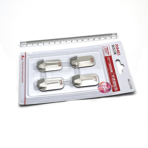 JINDA RIMEI sticky hooks, no punching, kitchen wall stainless steel metal hooks, bathroom toilet clothes hooks