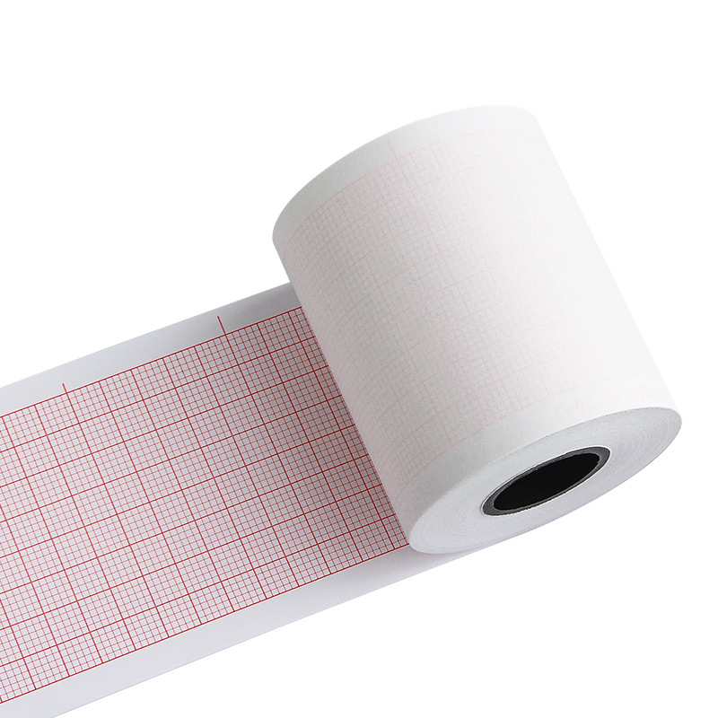Sakura electrocardiograma papel de impresión 80mm * 20m carrete venta directa de fábrica fabricación al por mayor para imprimir el logotipo tres o seis guías