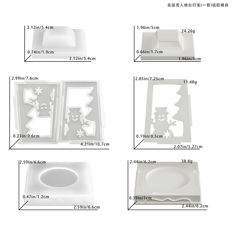 自慢 DIY クリスマススプライシング燭台トップ接着剤モールド鹿スノーフレークランタン燭台シリコンモールド|undefined