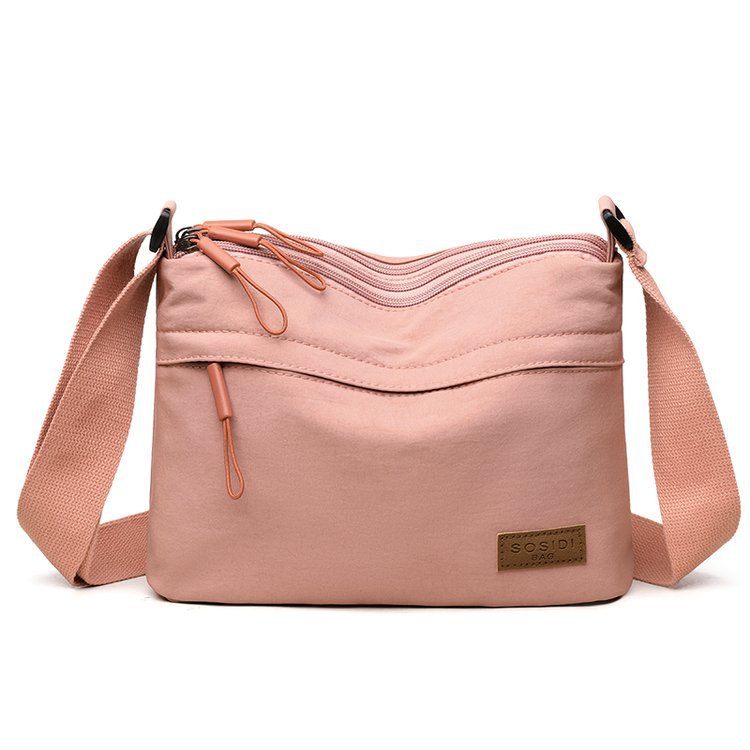 Minimalist Solid Colour Waterproof Nylon Shoulder Bag For Women_voghion.com
