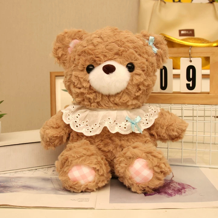 Juguete de peluche grande de 12 pulgadas de 40 cm, empuje de tierra, muñeca de agarre de regalo, evento de juguete interactivo de muñeca de boda