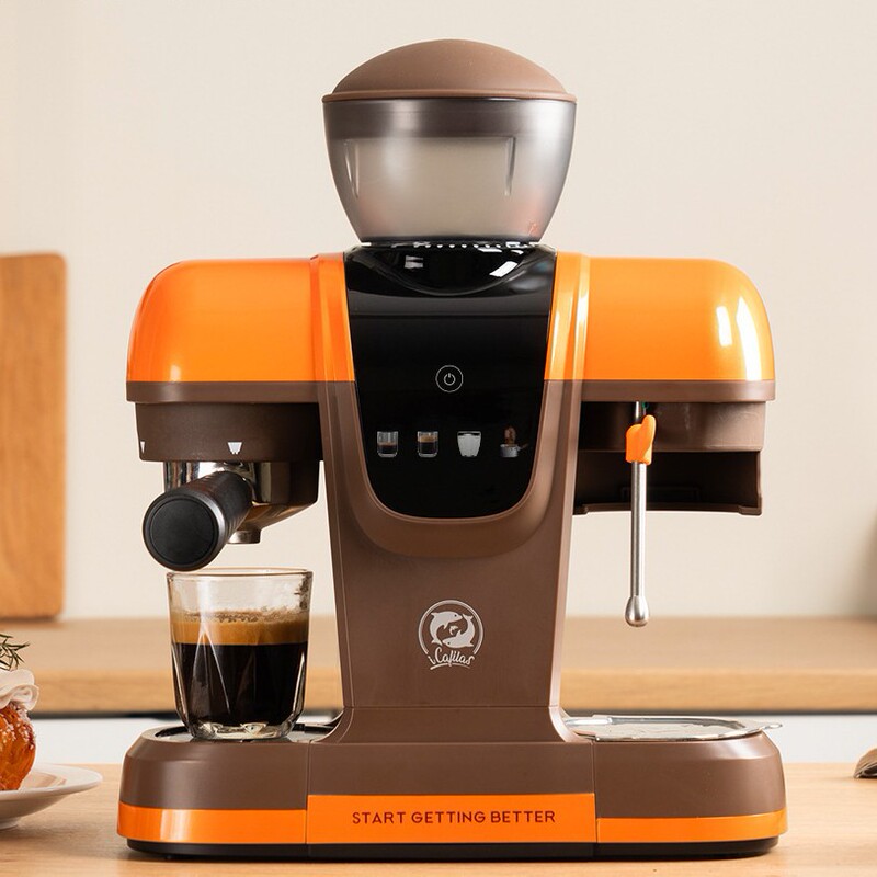 Cross-Border Semi-Automatic Coffee Machine with High-Pressure Extraction, Grindable Milk Froth and Latte Art, Home Espresso Machine Cross-Border Semi-Automatic Coffee Machine with High-Pressure Extraction, Grindable Milk Froth and Latte Art, Home Espresso Machine