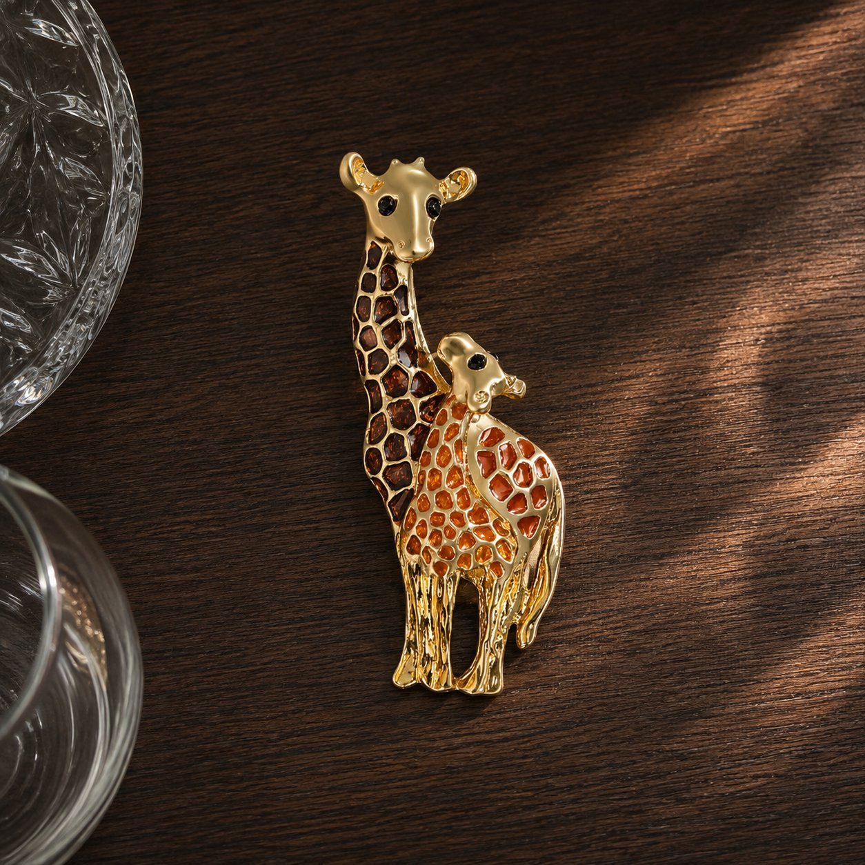 Fashion multi-color alloy oil drop enamel giraffe brooch temperament exaggerated men's and women's clothing corsage jewelry pins