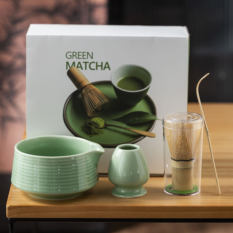 日式百本立抹茶刷打抹茶筅工具宋代点茶具礼盒套装跨境陶瓷抹茶碗|undefined