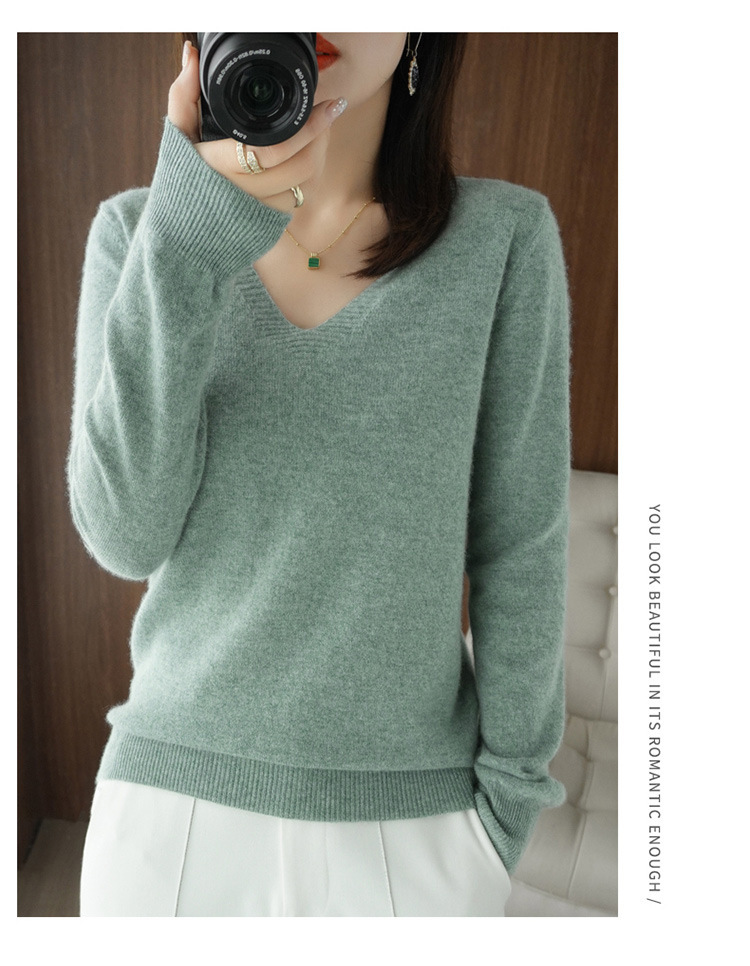 Autumn Women's Long-sleeved Knitted Sweater Loose Large Size Top Wool Pullover Sweater Base-layer Sweater Women's Winter_voghion.com