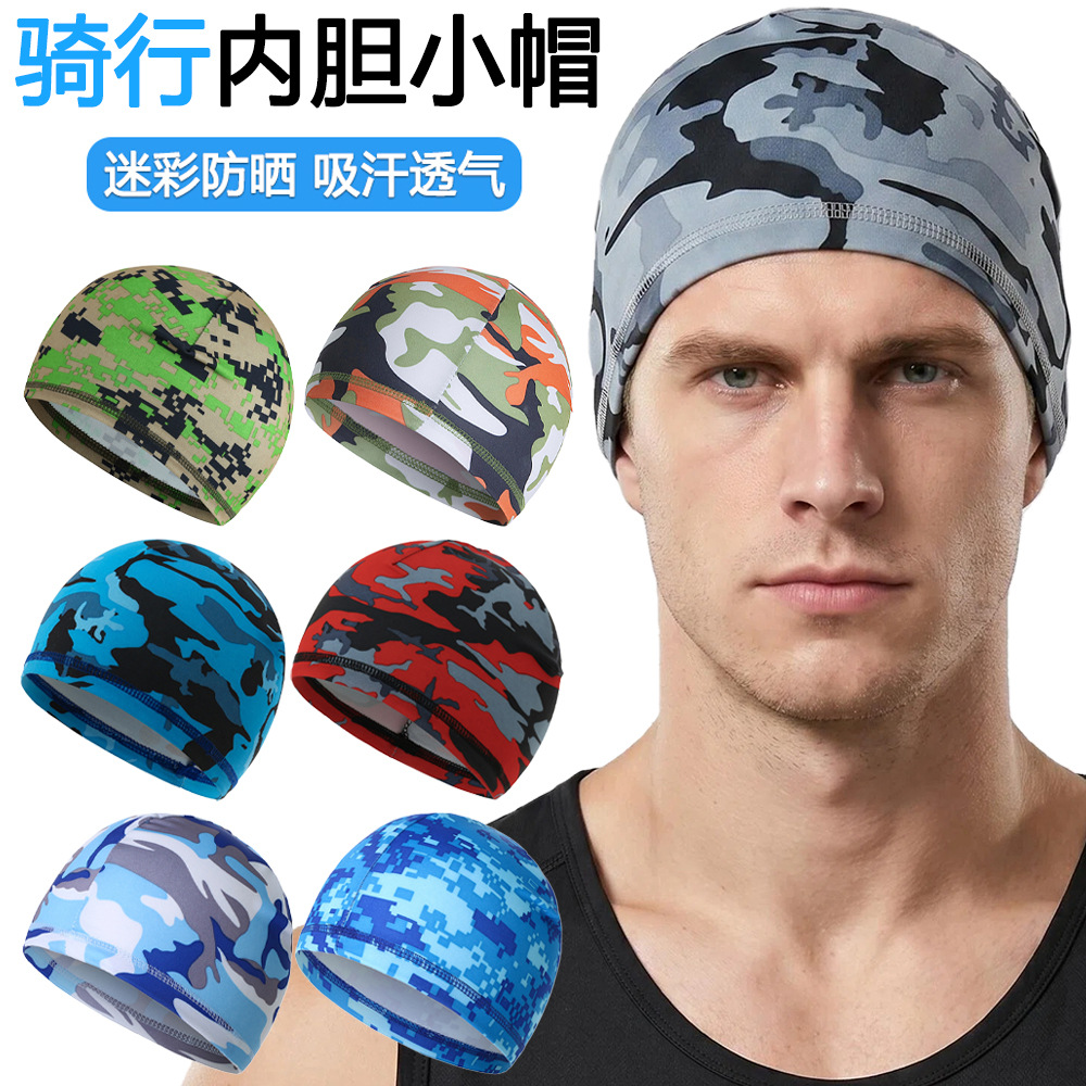 Cross-Border Cycling Cap, Bicycle and Motorcycle Helmet Liner Cap, Summer Outdoor Sports Cap, Windproof and Dustproof, Quick-Drying