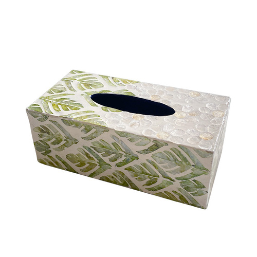 Shell colorful creative European light luxury variety of tissue paper boxes with lids for home B&B, hotel and club tissue storage box