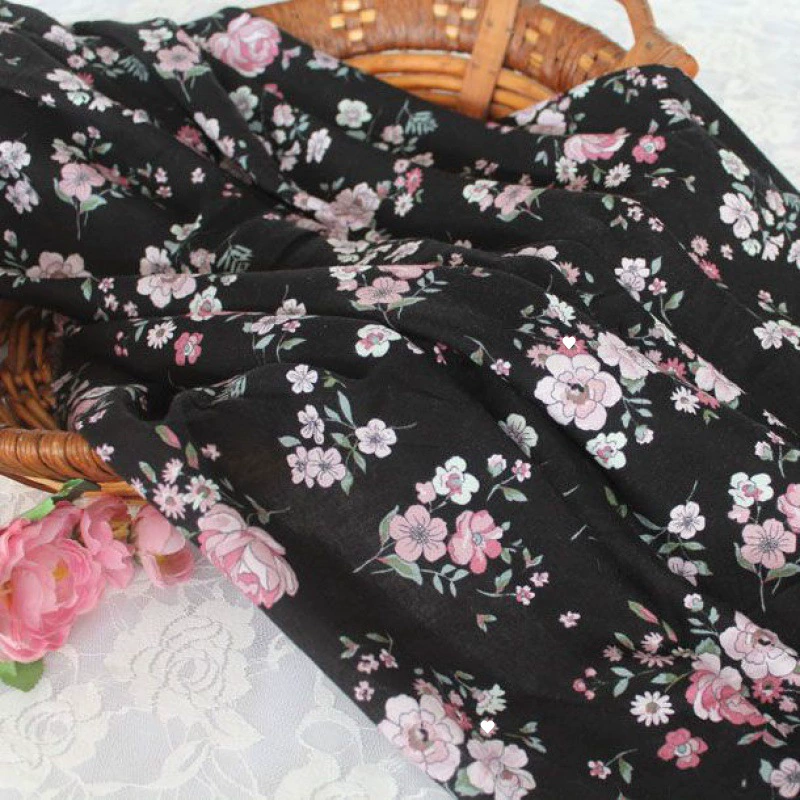 Шифон шелковая ткань, летний пижама, домашняя одежда, floral print