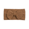 Soft nylon children's hair accessory with bow, headband, scarf, European style, no hair damage