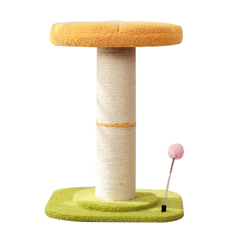 Placa de agarre para gatos resistente al desgaste y sin caspa, nido para gatos, marco de escalada para gatos, columna de garra de gato de sisal integrada, cálido en invierno, productos para gatos grandes