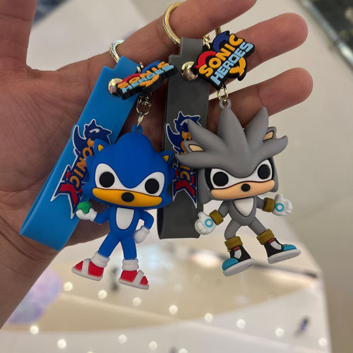New Sonic Mouse Keychain Car Cartoon Cute Couple Bag Pendant Small Gift Key Wholesale