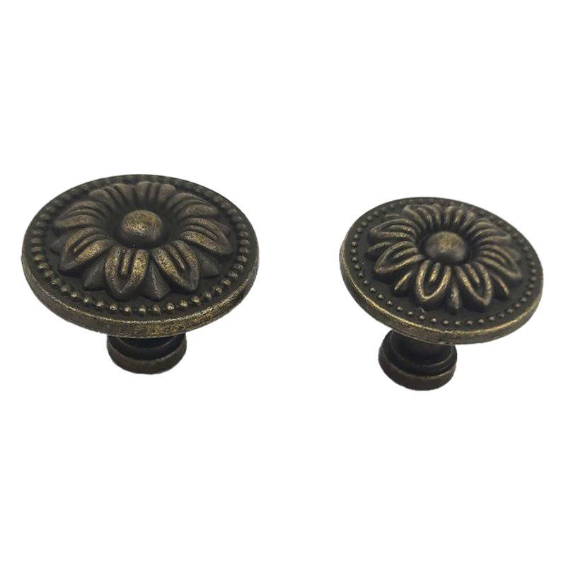 Ручка для ящика Yunchang Hardware, одинарная, винтажная, для дверцы шкафа, из сплава, современная, простая, круглая