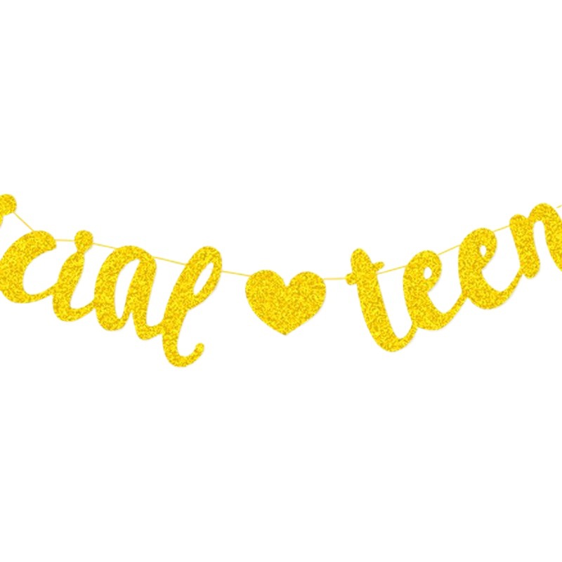 Europa y América del banquete de boda decoración cadena Fábrica de la bandera de La Boda Guirnalda Oficial adolescente Glitter Garland