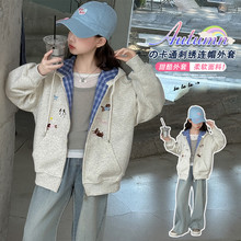 女童棒球服外套春秋款洋气2025新款大童夹克衫女孩秋装上衣