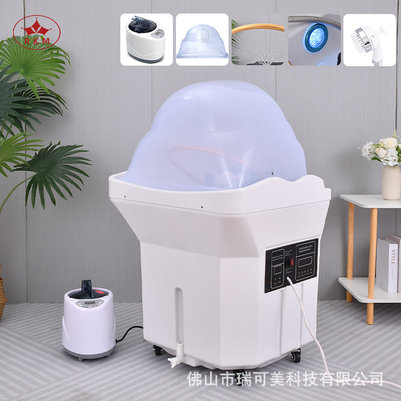Lava-cabezas Móvil para Tratamiento Capilar con Circulación de Agua y Fumigación para Salón de Belleza image 11