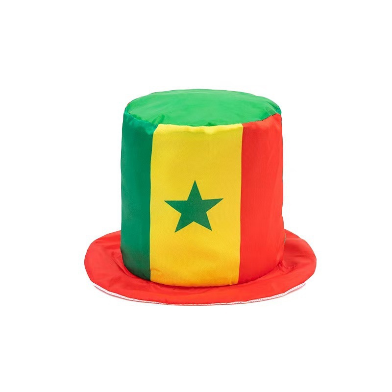 Sombrero de Animación con Bandera de Terciopelo Decorativo para Eventos Deportivos y Fiestas image 40