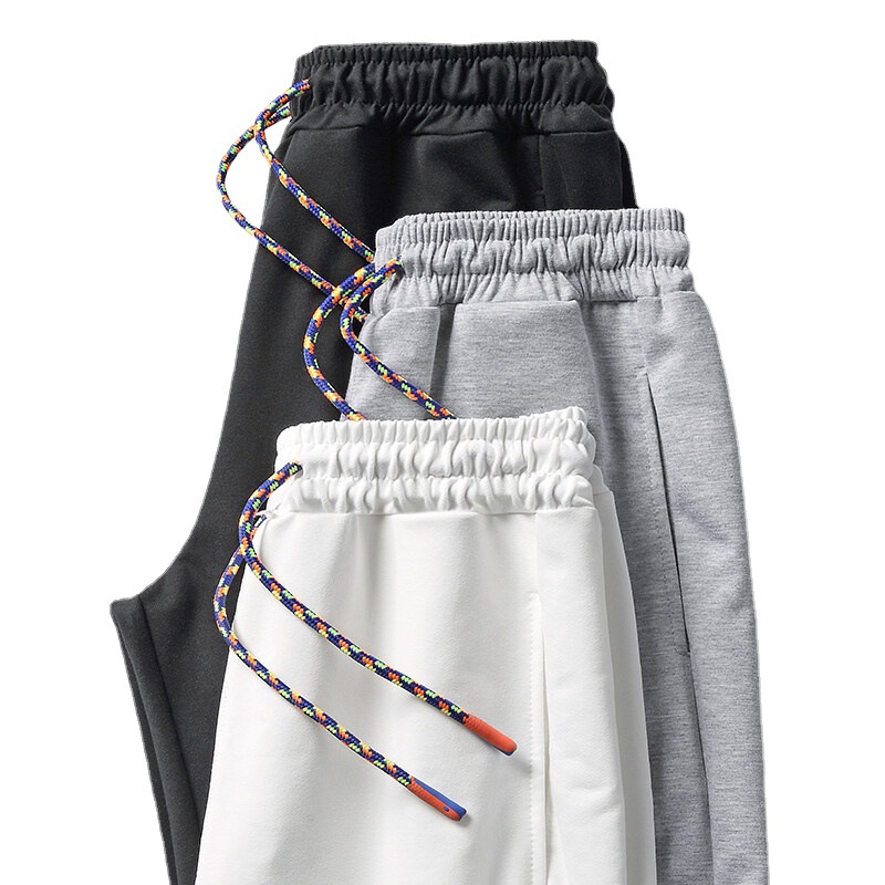 2022 pantalones de chándal de los hombres de primavera/verano Pantalones recortados pantalones casuales de pareja de estudiantes Pantalones deportivos de punto sueltos atados al tobillo
