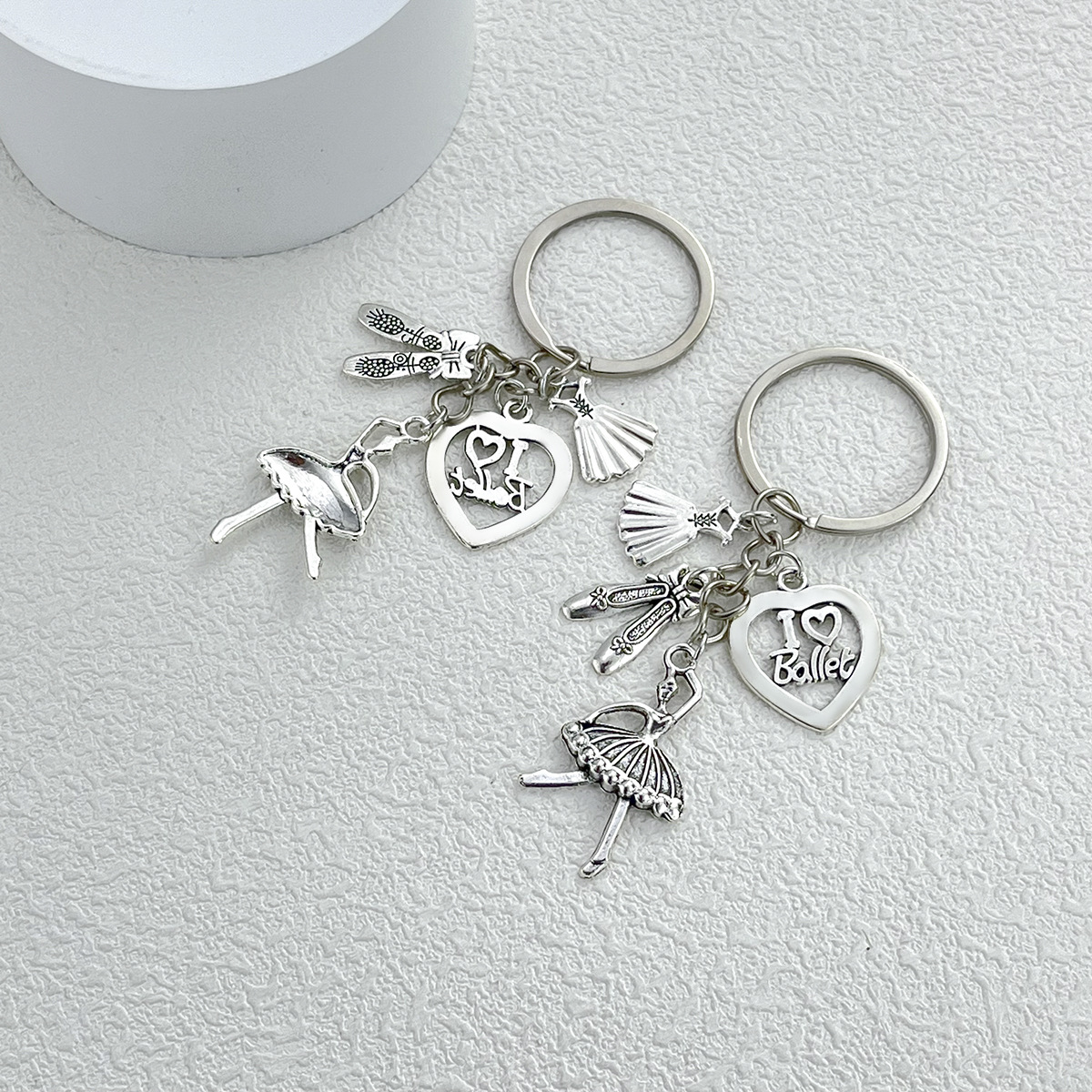 Alloy Material 1 Piece Simple Style Heart Shape Alloy Keychain