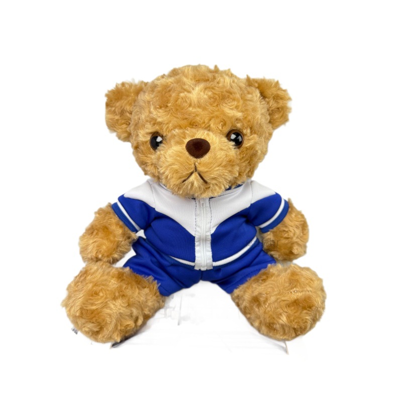 Uniformes escolares de vestir osos de peluche juguetes de peluche logotipo de impresión muñeca escuela temporada de graduación oso regalo