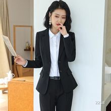 时尚时尚黑色小西装外套女2025秋职业套装工作服女士西服销售正装