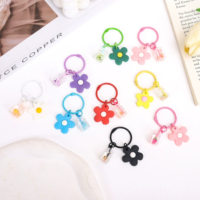 Маленький подарок в Корейском стиле Хюн Я цвет мягкий клей маленький цветок колокольчик брелок для ключей женская сумка кулон