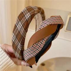 2022新款秋天髮飾復古高顱頂發箍女頭飾高級感發箍粗款頭箍