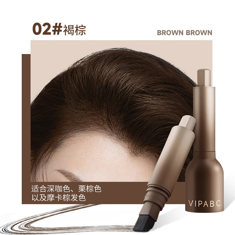 VIPABC ヘアラインブラシ、防水性と耐汗性の補充、シャドウ、長持ちするふわふわの毛、インフルエンザカバー額充填アーティファクト|undefined