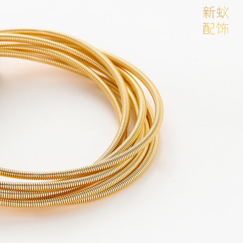 Memory Spring 14K copper plating color retention real gold diy jewelry accessories copper wire spring winding wire protection sleeve