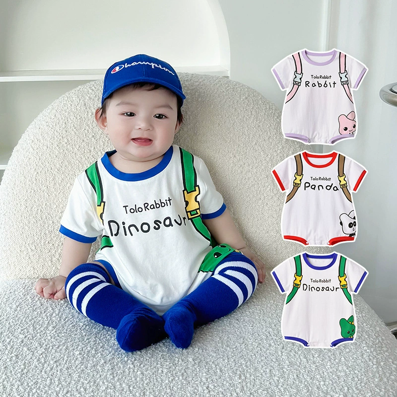 Летний милый бодикринг для выхода, 0–3 лет, с коротким рукавом