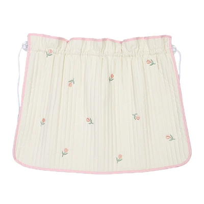 Car curtains — window curtains, cartoon design, car sunshade - quilted-hemmed-embroidered-curtains-with-tulip-design