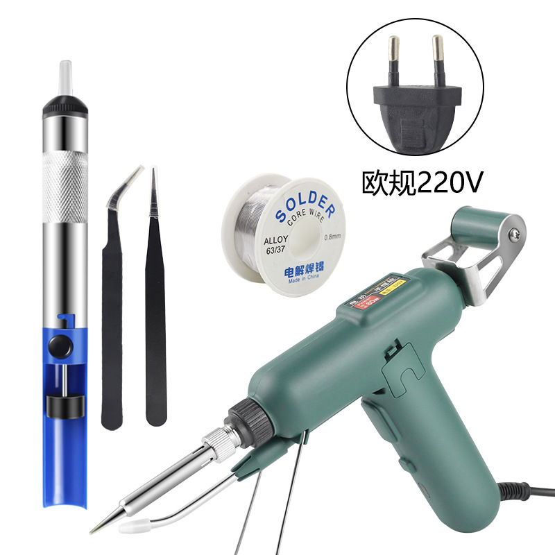 Transfronterizos de alta potencia nueva pistola de soldadura eléctrica industrial 80W multifuncional soldadura de soldadura eléctrica pequeña alimentación automática de estaño