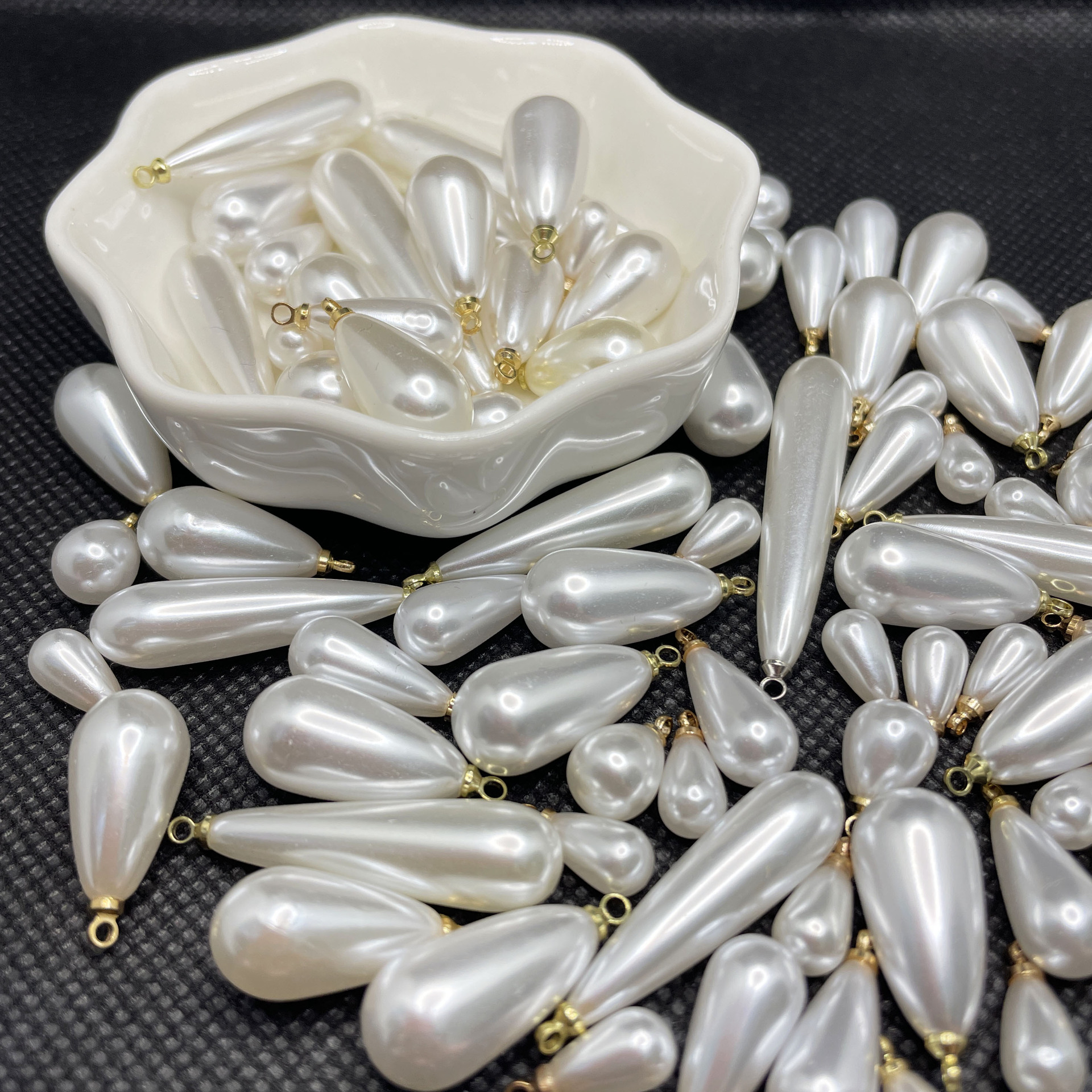 Copper Cap Pearl Pendant Water Drop Pearl Highlight Loose Bead Jewelry DIY Accessories Handmade Bags Clothing Accessories Accessories