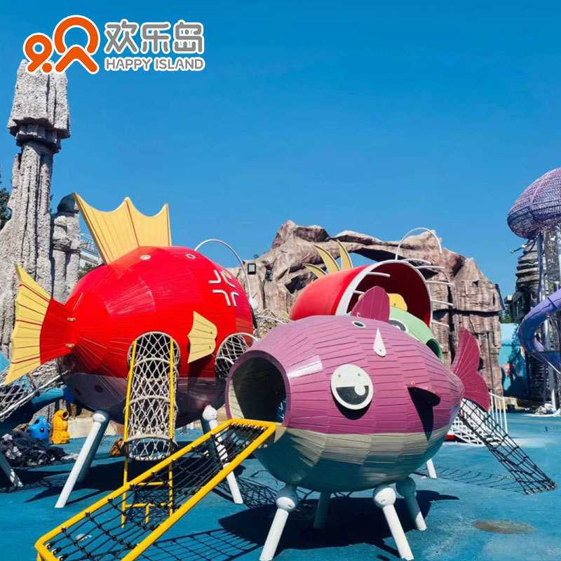 Fish-Shaped Amusement Equipment, Fish Slide, Kidsren's Playground, Community Outdoor Large-Scale Amusement Facility Manufacturer Designed and Customized