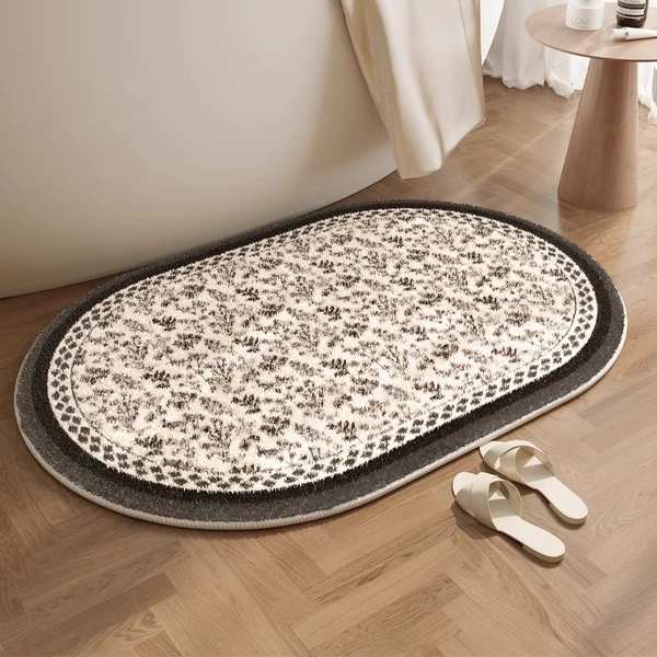 Qiyan Zhihua lambskin floor mat—oval