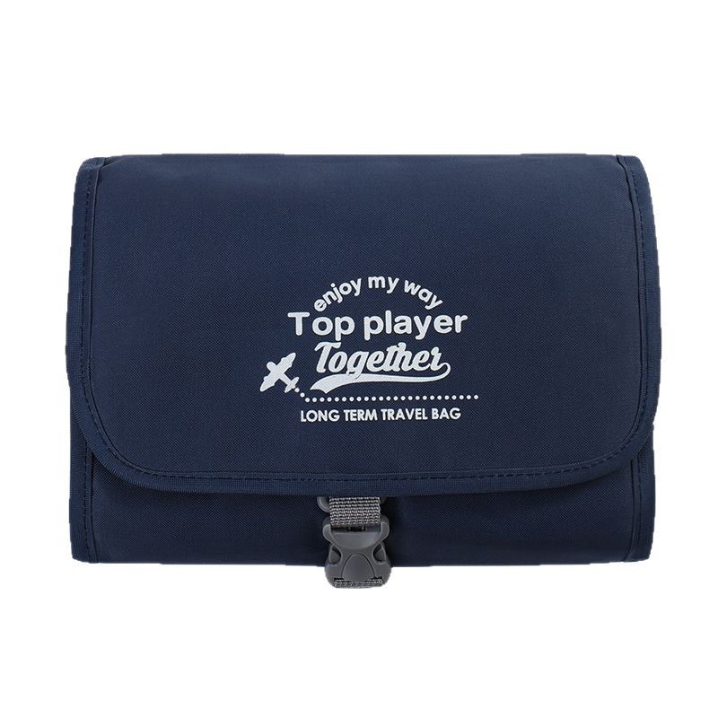 Bolsa de lavado portátil de viaje Bolsa de cosméticos portátil Bolsa de almacenamiento de cosméticos de gran capacidad Gancho impermeable plegable impermeable