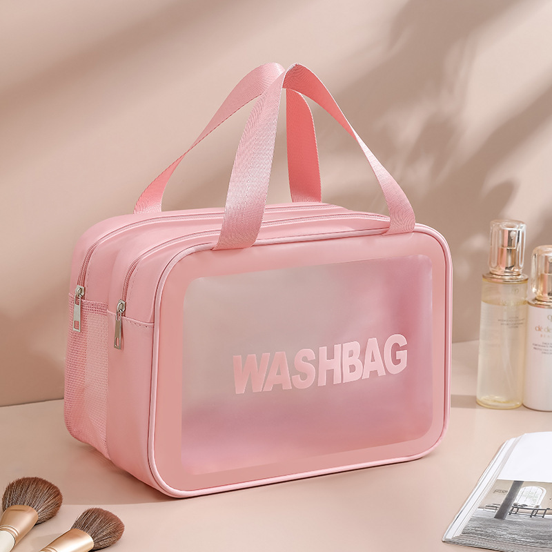 Bolsa cosmética de separación seca y húmeda, bolsa de lavado impermeable de gran capacidad, bolsa cosmética mate portátil de viaje, bolsa de almacenamiento al por mayor
