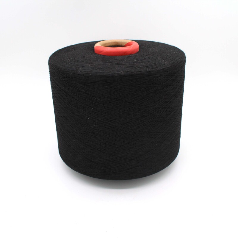 Black Oe7S/10S Polyester-Cotton Yarn, Non-Cotton Dot Black Yarn, Special Cotton Yarn for Denim Fabric Knitting and Weaving