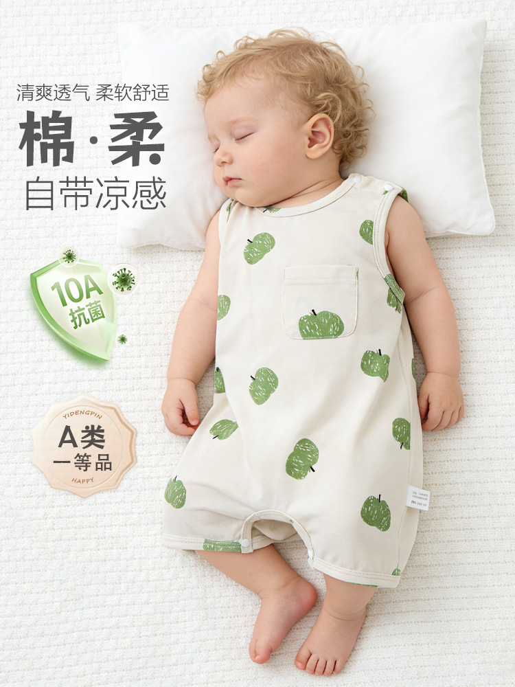Children's summer thin bodysuit for new born sleevless