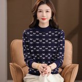 原版正品秋冬新款半高领羊毛打底衫纯色百搭宽松毛衣女套头加厚潮，女装针织衫/毛衣，妃慕昵服饰