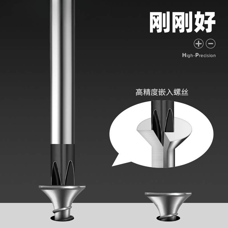 Verde forest destornillador cruzada una línea industrial de tornillo magnético fuerte conjunto de herramientas de lote de tornillo super duro pequeño destornillador flor de ciruela