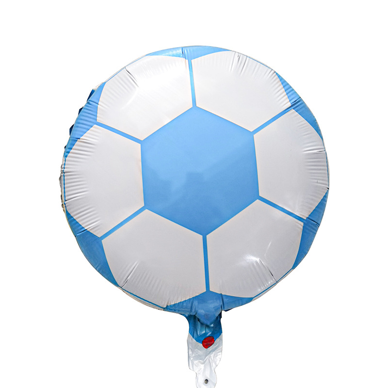 Globos de fútbol en blanco y negro de 18 pulgadas, globos de baloncesto de rugby, deportes de béisbol, globos de película de aluminio, accesorios de decoración de la Copa de Europa