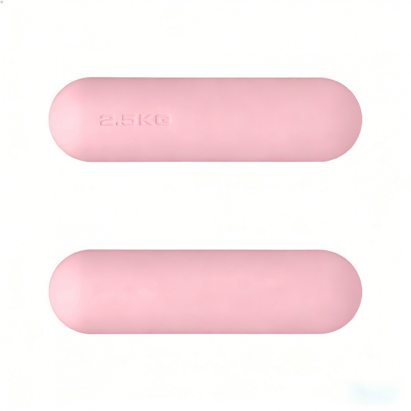 Dumbbell redondo de silicona fijo equipo de fitness yoga pilates entrenamiento de fuerza dumbbell redondo de silicona