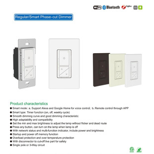 Led Triac Dimmer Graffiti Wifi Bluetooth Zigbee 0-10V European and American Triac Dimmer Switch