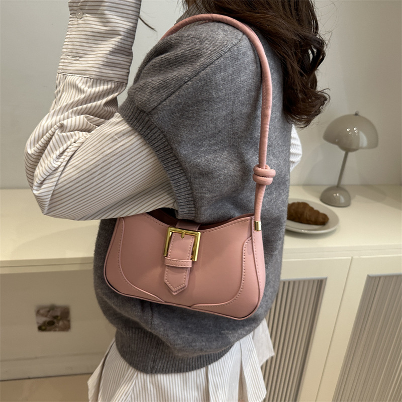 Bolso retro para axila para mujer 2024 nuevo estilo otoño e invierno bolso de mensajero de un solo hombro de todo fósforo diseño de nicho textura popular bolso femenino