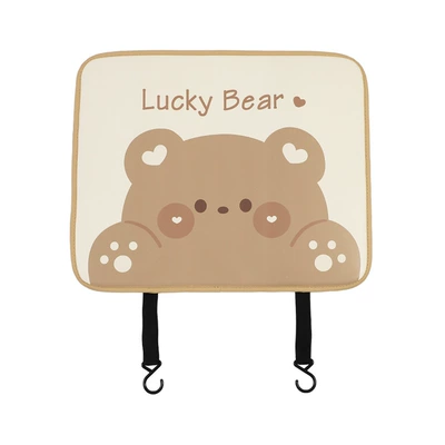 Car anti-kick pad cartoon leather Chair back anti-kick pad - chubby-bear-small-anti-kick-pad