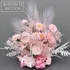 新款婚庆大款仿真仿真花花排排花绢花成品装饰尤加利台路婚礼花艺