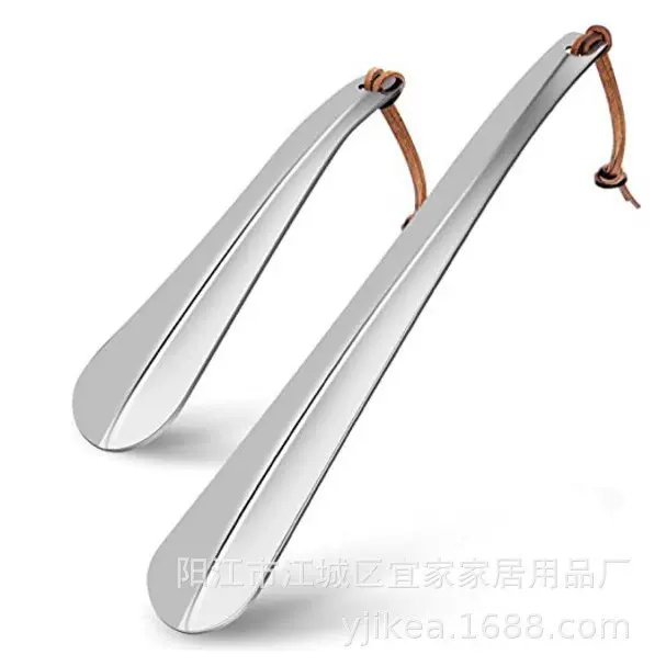 亚马逊畅销金属不锈钢鞋拔子 加厚鞋拔 加长提鞋器 穿鞋器18-30CM
