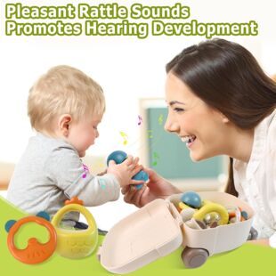 Cross-Border New Product for Infants and Young Children to Chew on Toys, Suitcase Storage Box with Handles and Wheels, Fun Toys