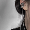 Earrings from pearl, long ear clips, no pierced ears, city style, wholesale